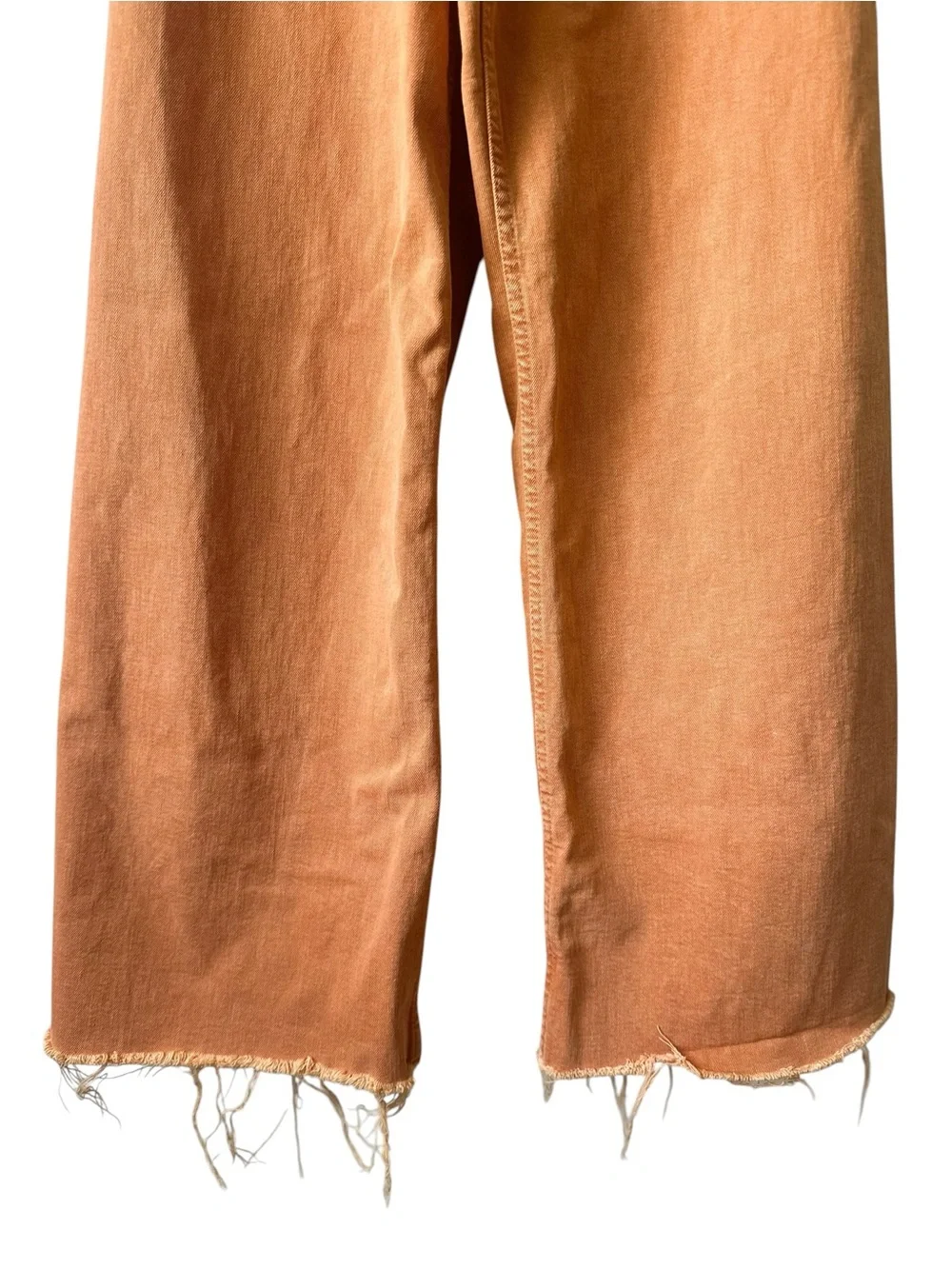 Zara High-Waist Wide Leg Jeans in Burnt Orange